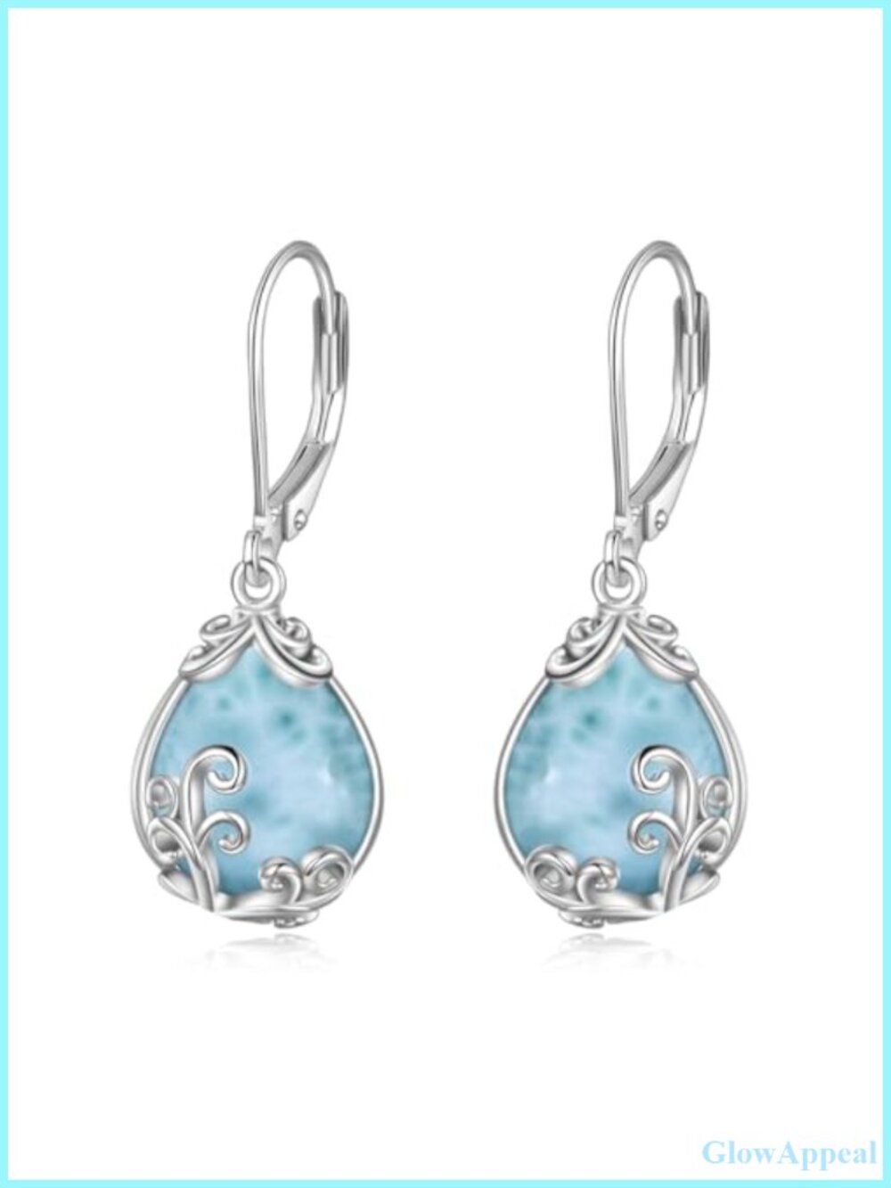 Celtic Filigree Teardrop Dangle Earrings Sterling Silver Leverback Jewelry